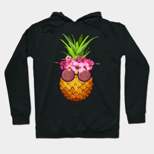 Pineapple Sunglasses Hawaiian Aloha Beach Painting Hoodie